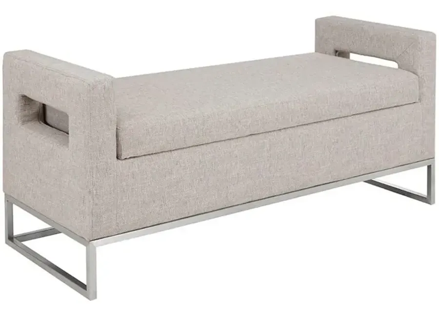 Olliix Madison Park Grey Crawford Storage Bench-50