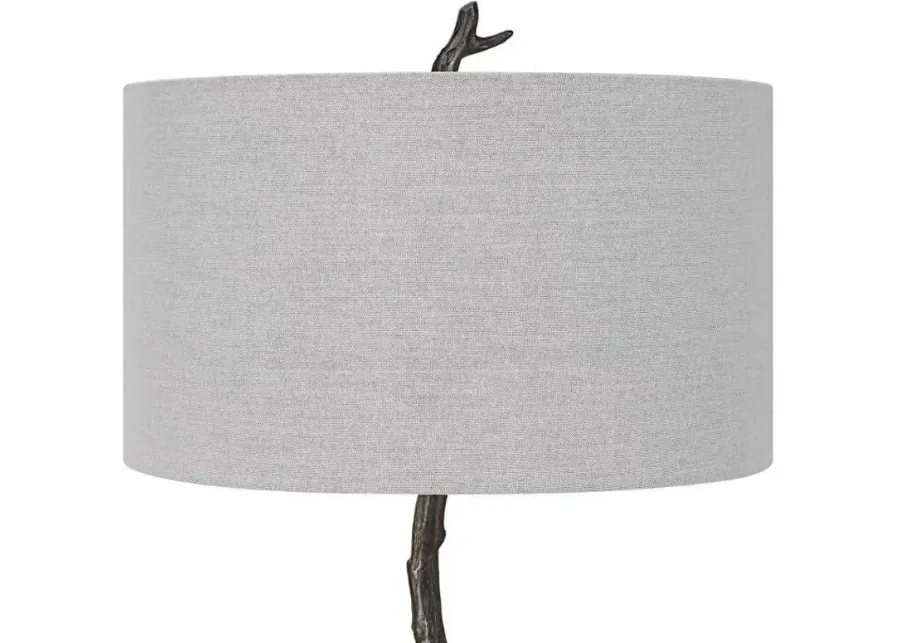 Uttermost Spruce Light Gray/Rustic Black/Silver Floor Lamp-18