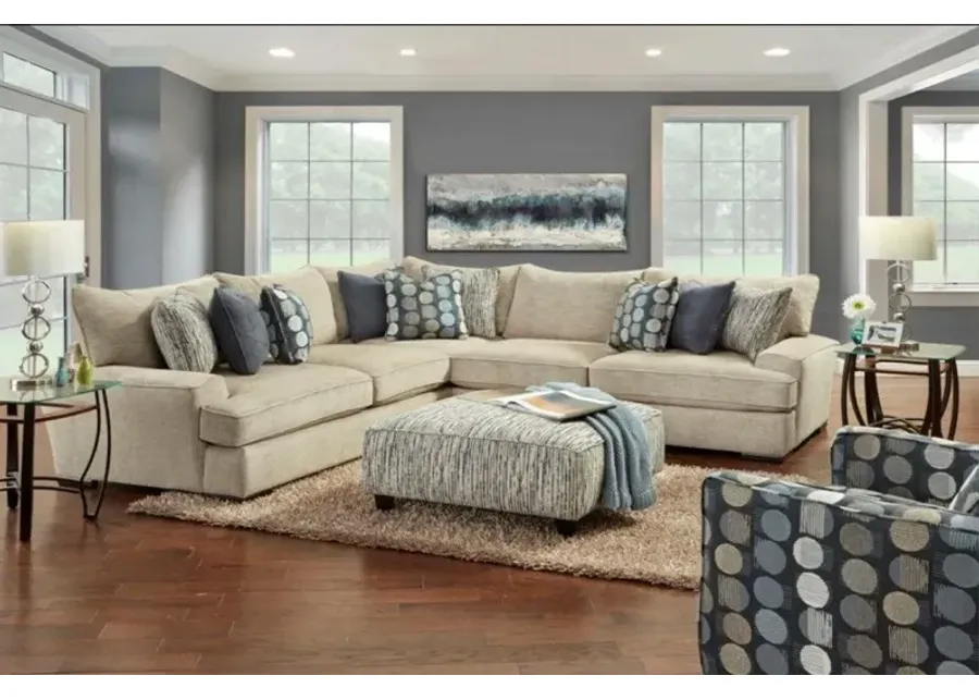 Fusion Handwoven Linen Local Color Steel Cocktail Ottoman-38
