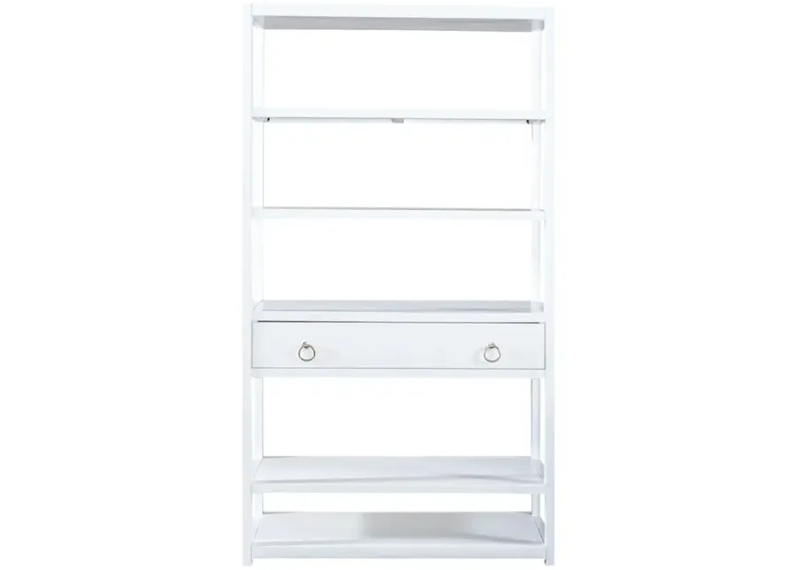 Liberty Furniture Wire Brushed White Accent Bookcase East End-39