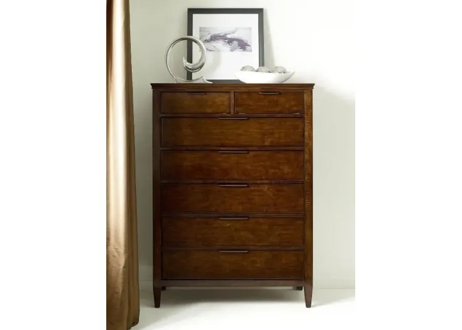 Kincaid Aiden Dark Brown Wooden 7-Drawer Chest-40