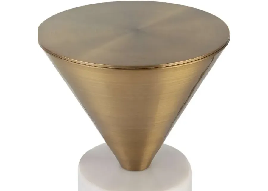 Uttermost Top Hat Brass/White Drink Table-8.75 1 115513-uttermost-top-hat-brass-white-drink-table-8-75-1.webp