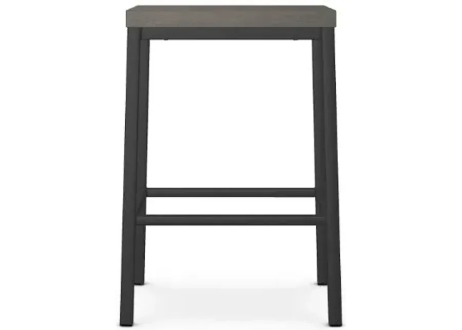 Amisco Bradley Mouse Counter-Height Stool in Black Coral Finish-17.38