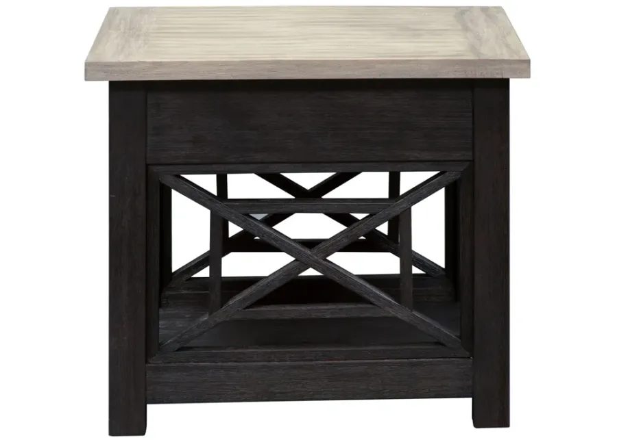 Liberty Furniture Heatherbrook Two-Tone Drawer End Table-23