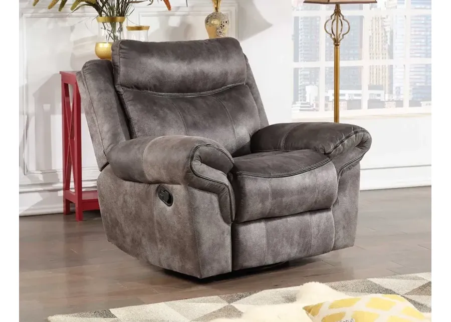 Steve Silver Nashville Manual Glider Recliner Console Loveseat In Cocoa-43.7