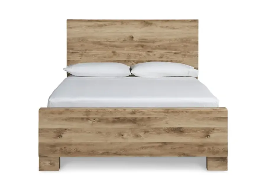 Dylan Queen Panel Bed - Light Oak