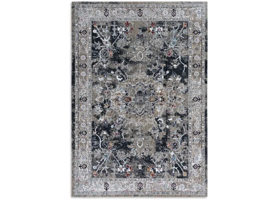Rohan Signature Medallion Latte Charcoal 9 0  X 12 0  Area Rug