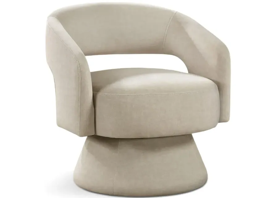 Toadstool Swivel Chair - Taupe