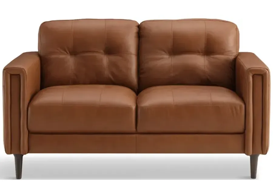 Ollie Leather Loveseat