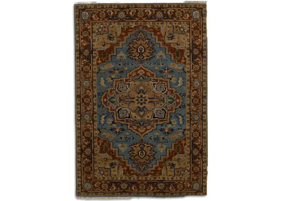 Hand Knotted 4 1  x 6 0  Area Rug