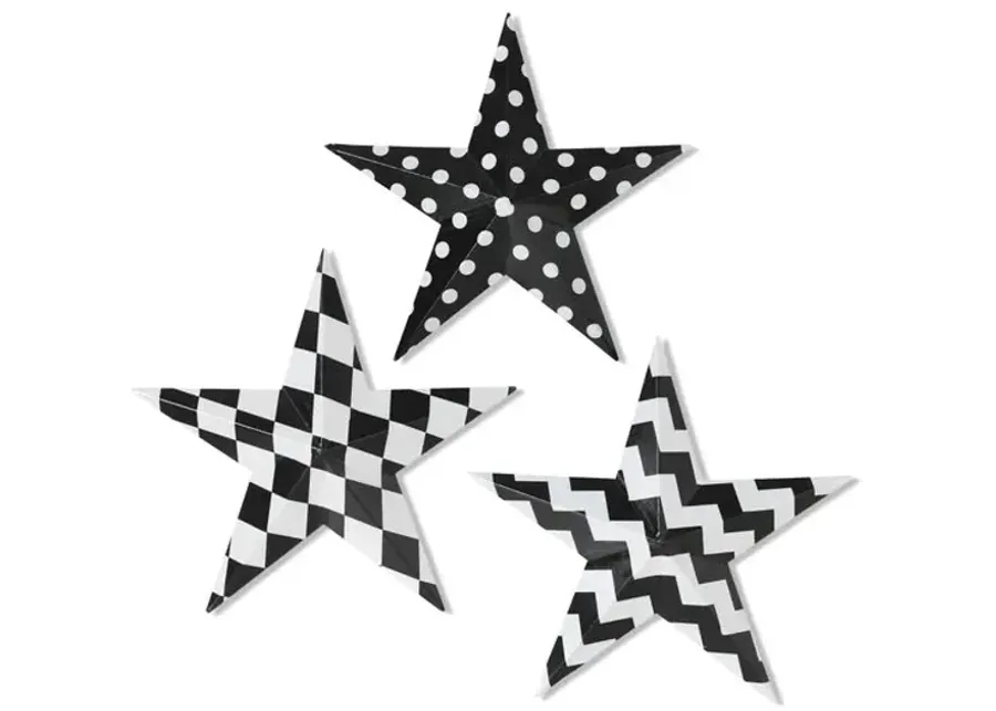 Assorted Black White Stars