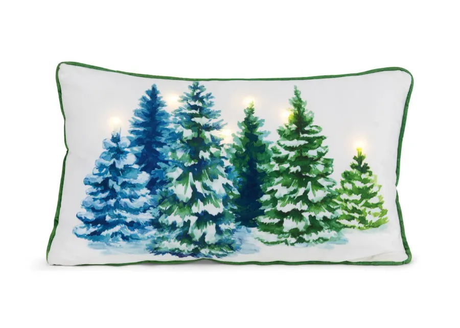 Pines Pillow with LED Lights