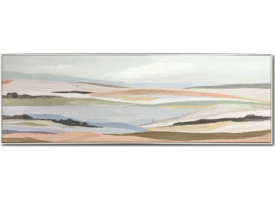 Hills Of Hues Framed Canvas Art