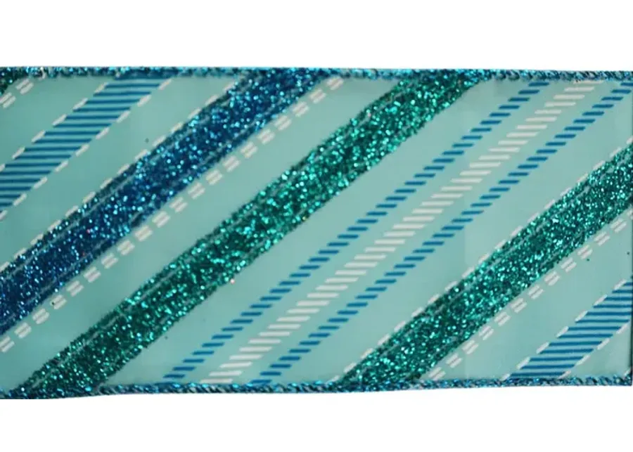 Blue Oblique Ribbon