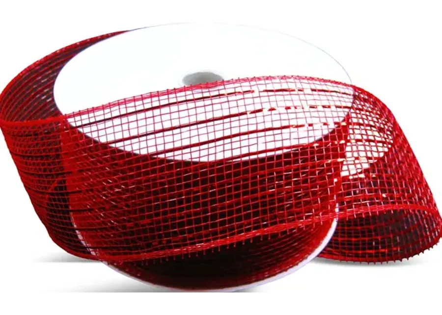 2.5  Mesh Ribbon- Red