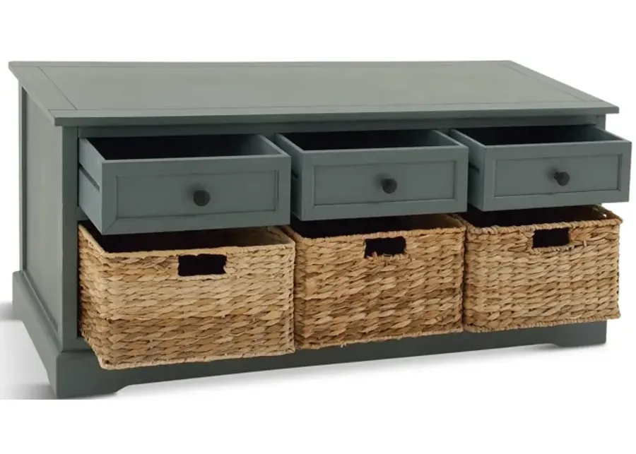Wicker 3 Basket Chest
