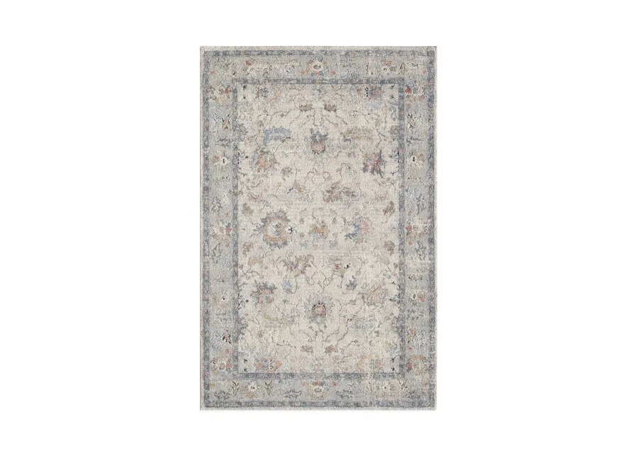 Solana Ivory Grey Delaney Area Rug - 12 0  X 15 0  