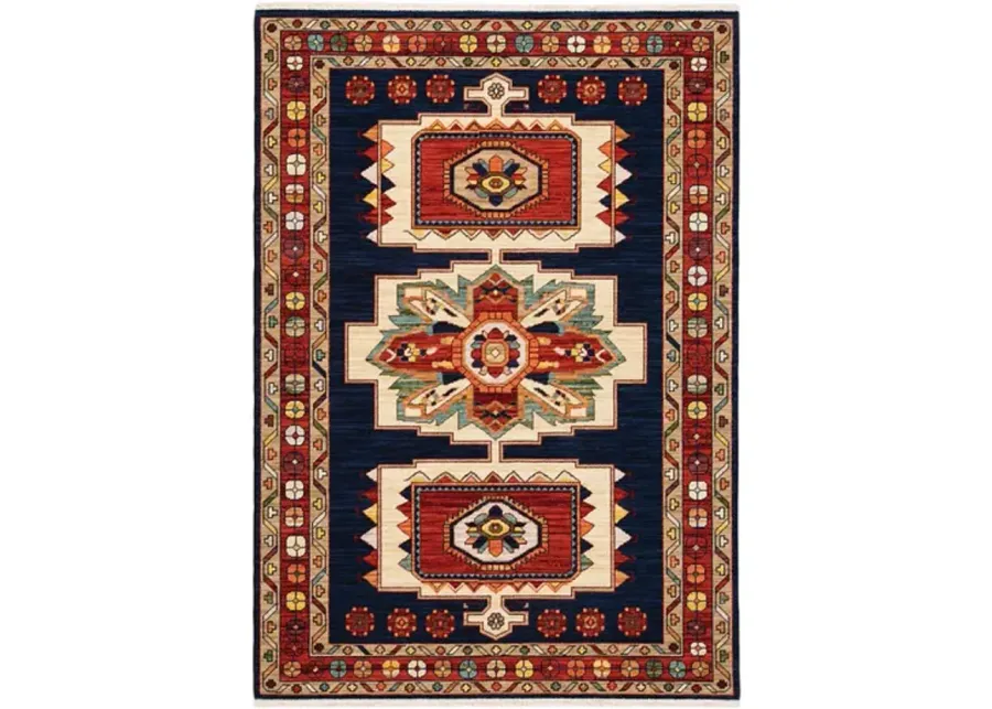 Lilihan Indigo Area Rug - 5 3  X 7 6 