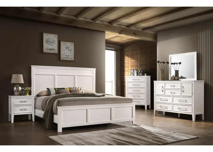 Hunter Queen Bed - White