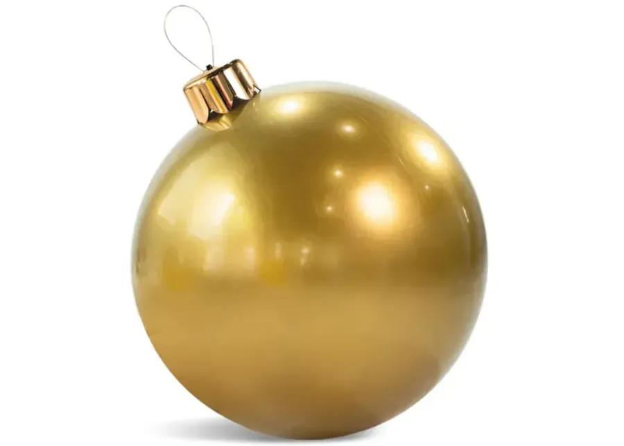 18  Inflatable Ball Ornament - Vintage Gold