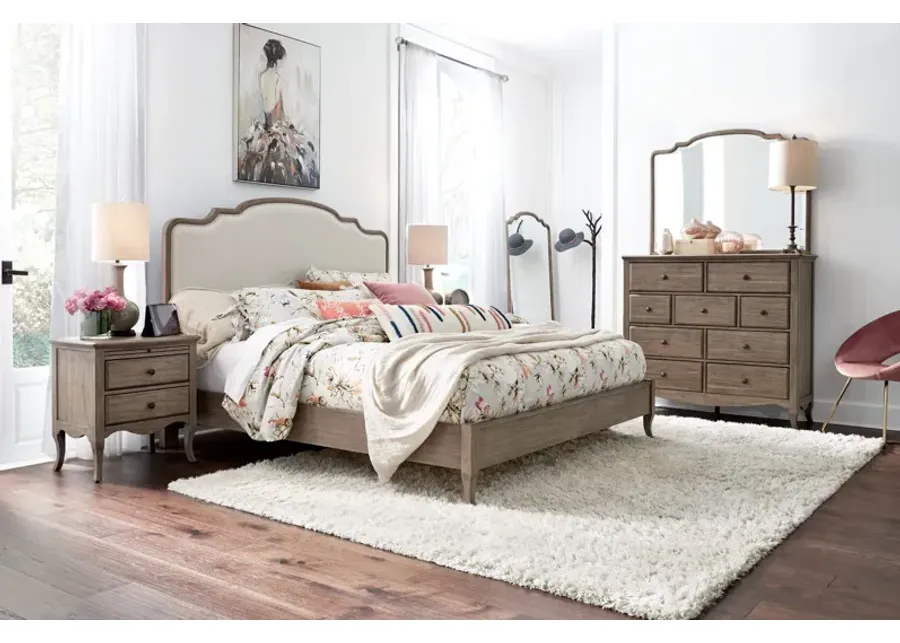 Delilah Mink Full Bedroom Suite With Chesser And 2 Drawer Nightstand
