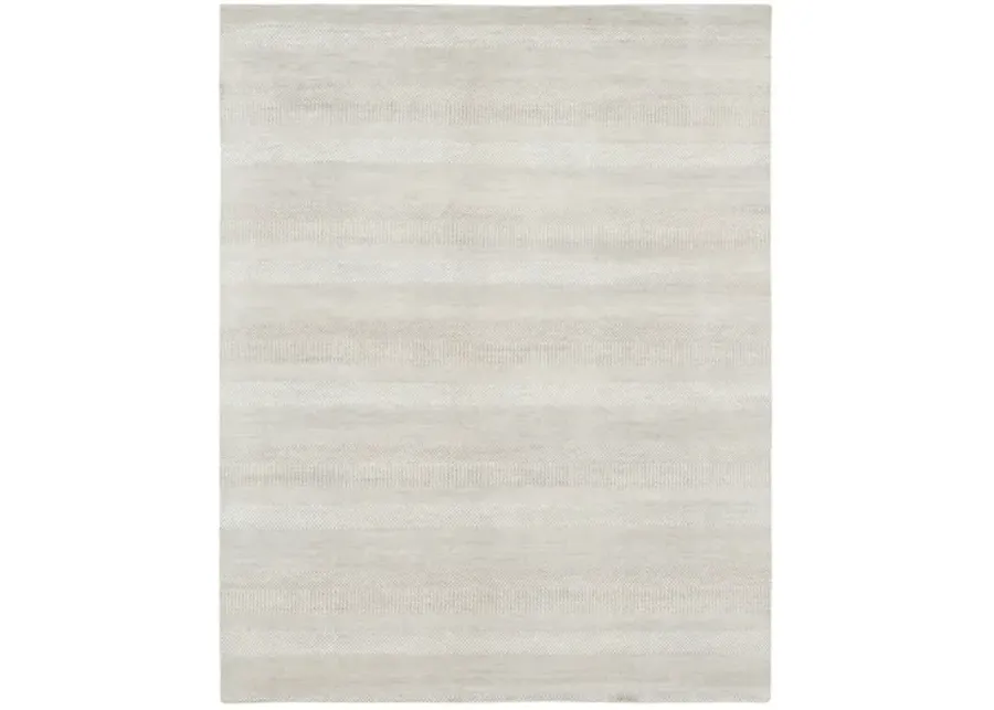 Indore Beige Light Blue Area Rug - 2 6  X 8 0 