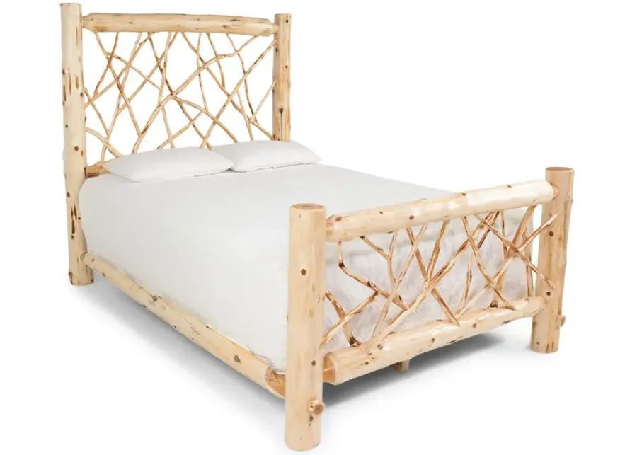 Cedar Log Queen Twig Bed