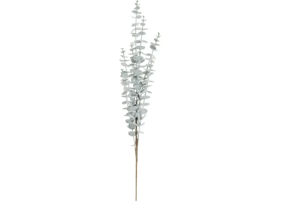 Flocked Eucalyptus Spray