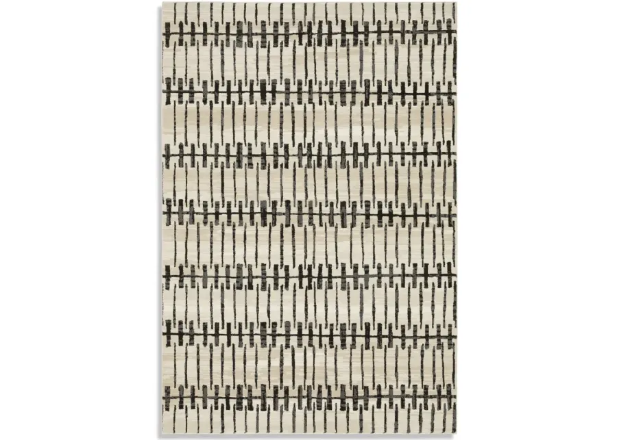Raylan Ivory Black Area Rug - 8 0  X 11 0 