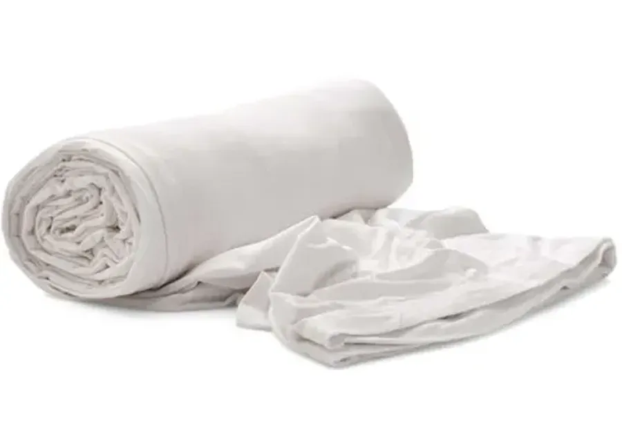 Purple Split King Sheet Set - White