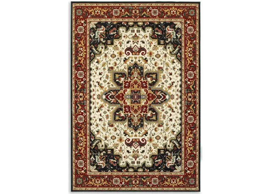 Kashan Red Medallion Area Rug - 7 10  X 10 10 