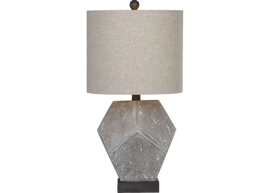 Reinicke Avenue Gray Lamp-Gray