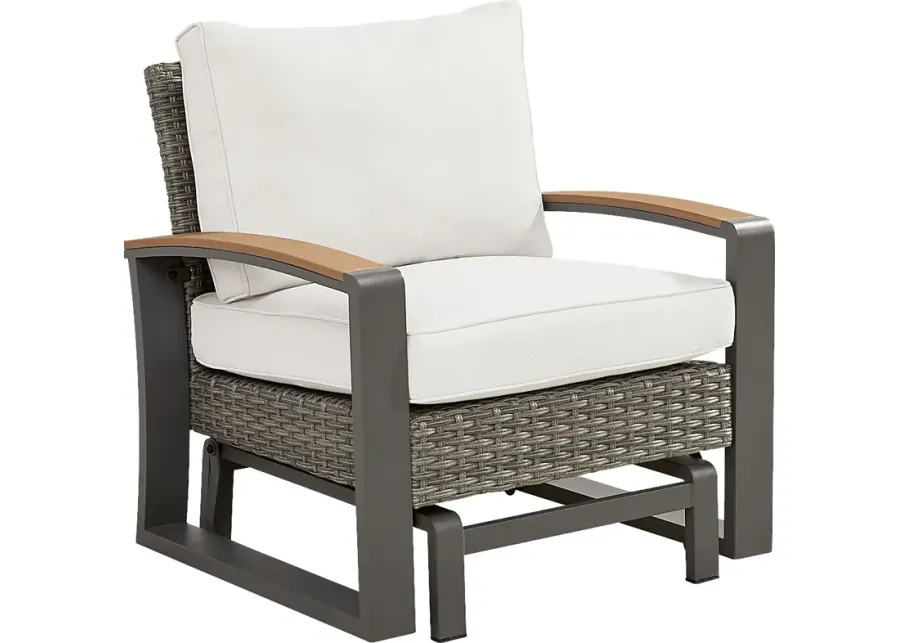 Randolph Gray Outdoor Glider Club Chair-30.71
