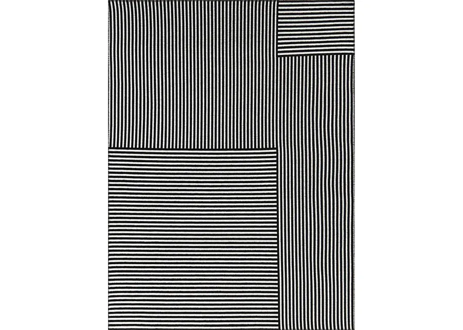 Iomeina Black 7'10 x 10' Area Rug-Black