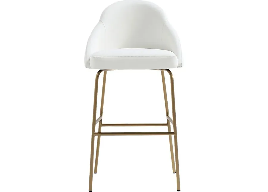 Acewalk II White Barstool-White