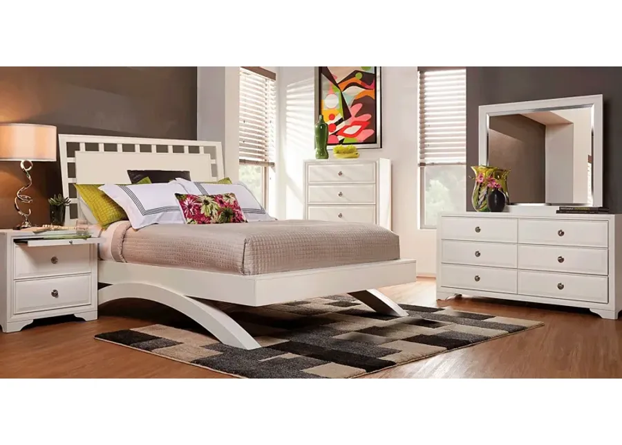 Belcourt White 7 Pc King Lattice Arch Bedroom