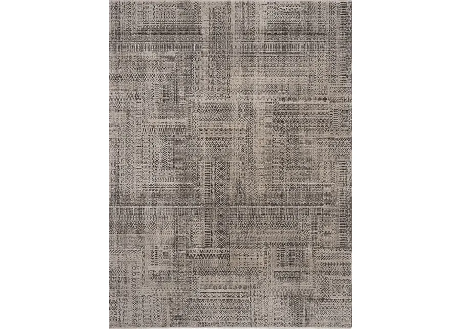 Hulgeo Gray 5'3 x 7'10 Rug-Gray