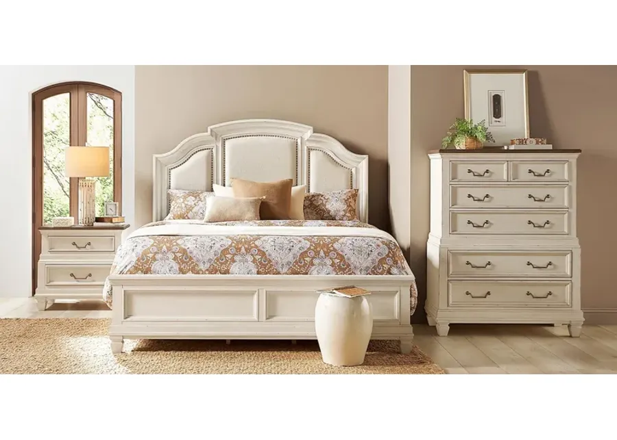 Provence White 5 Pc Queen Panel Bedroom