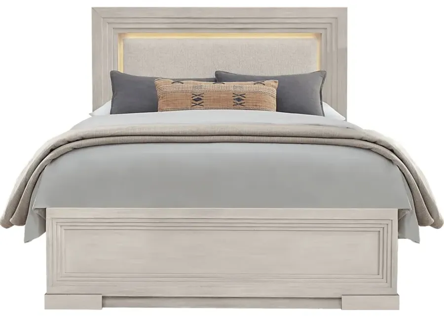 Royal Park Ivory 3 Pc King Panel Bed-79