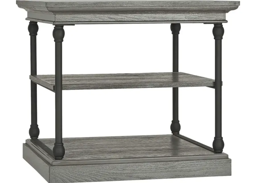 Raymir Gray Accent Table-Gray