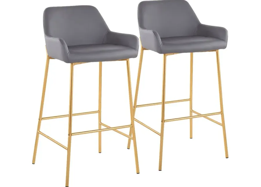 Rimcrest I Gray Barstool Set of 2-Gray