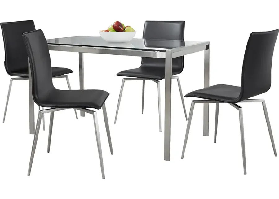 Upsall I Black 5pc Dining Set-Black