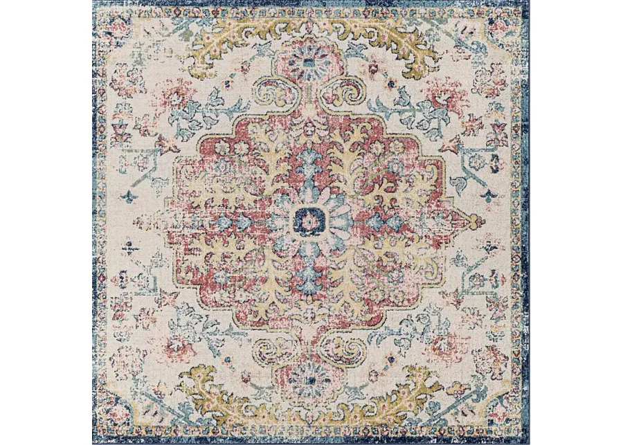 Stradleigh Blue 6'7 Square Rug-Multi