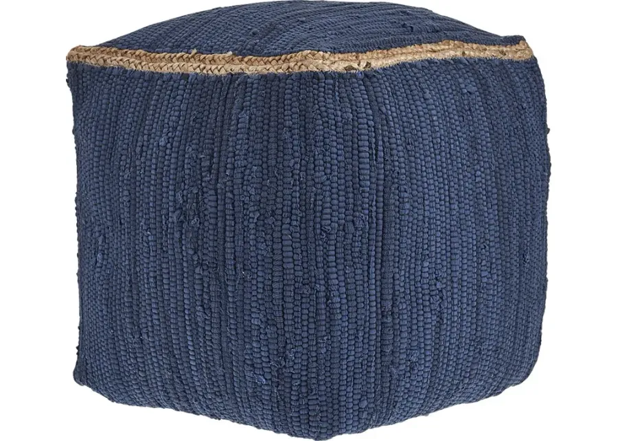 Binvia Indigo Pouf-Indigo