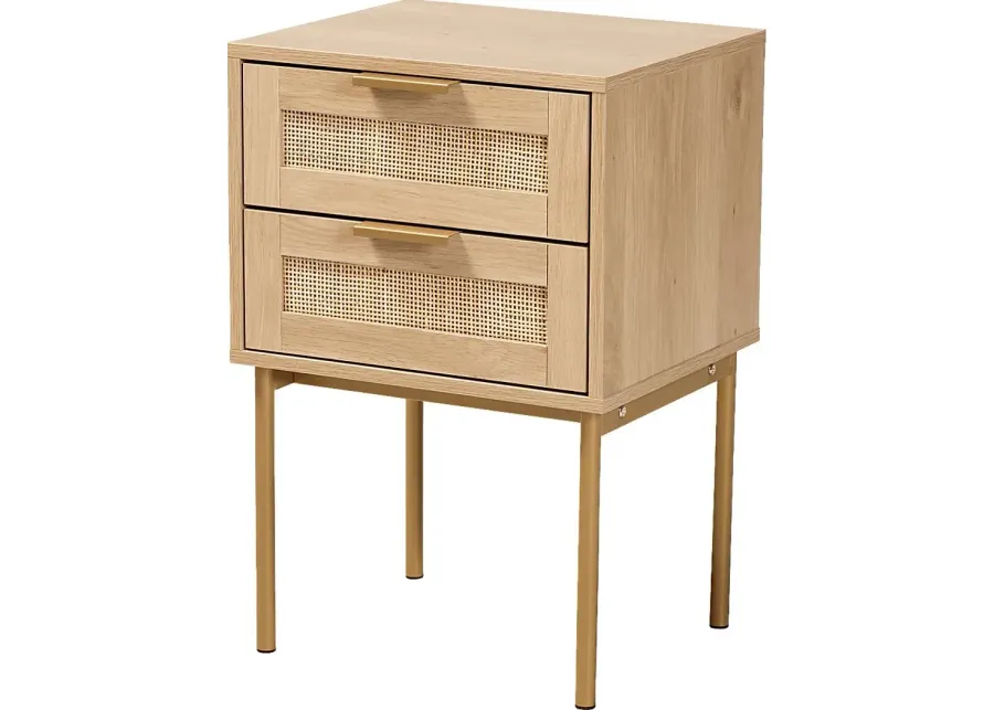 Cochins Light Brown End Table-Light Brown