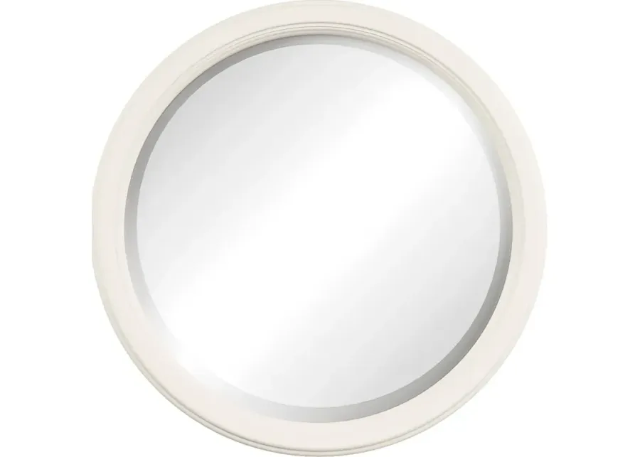 Kids Oberon Cream Round Mirror-33.74