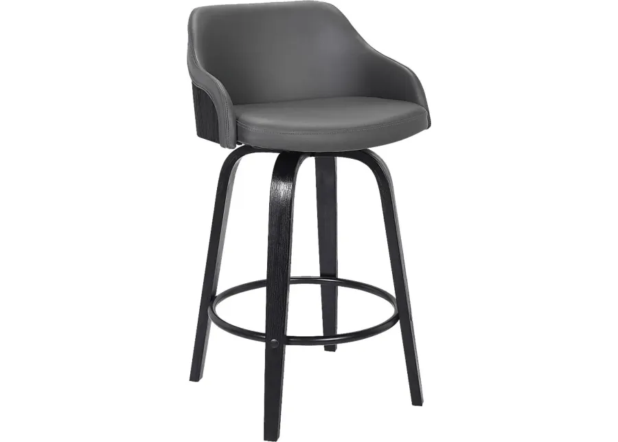 Utley Gray Counter Height Stool-Gray