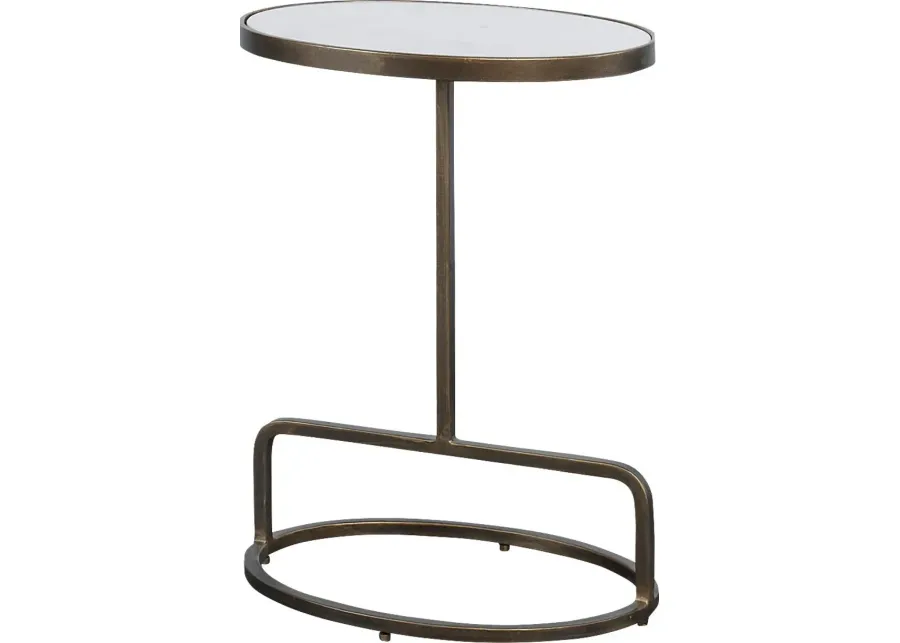 Dannager Gold Accent Table-Gold