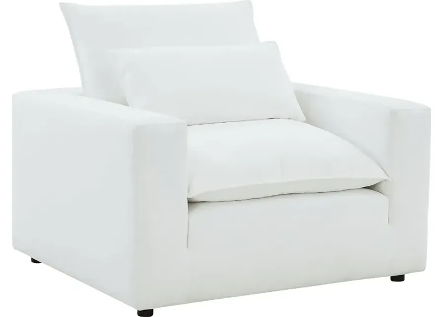 Eddlynch White Accent Chair-White