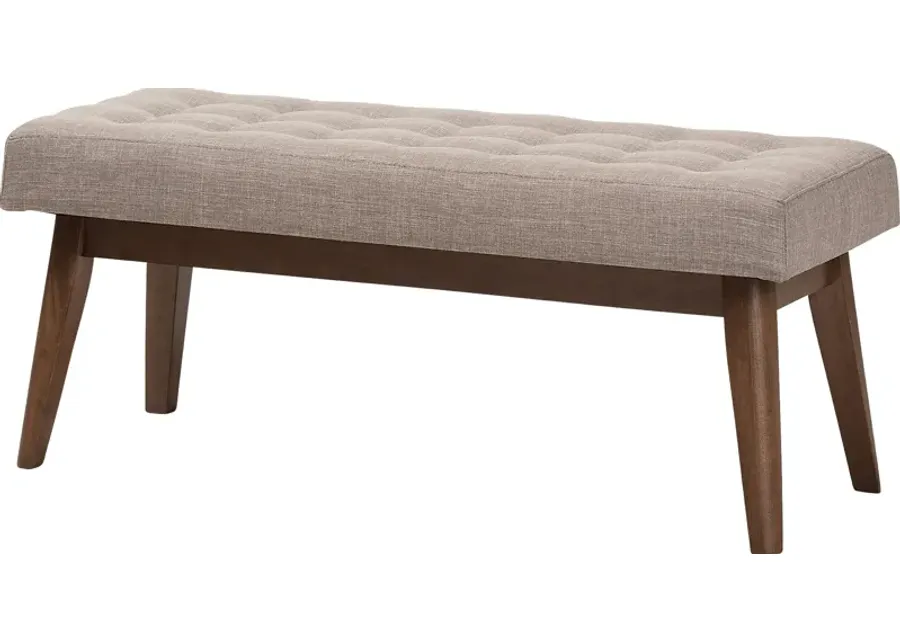 Marshead Light Gray Accent Bench-Light Gray